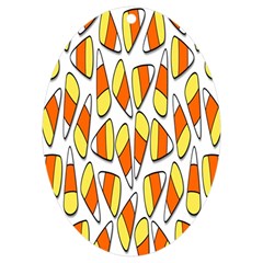 Candy Corn Halloween Candy Candies Uv Print Acrylic Ornament Oval by Ravend