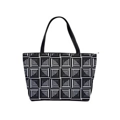 Pattern Op Art Black White Grey Classic Shoulder Handbag