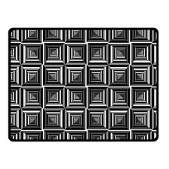 Pattern Op Art Black White Grey Fleece Blanket (small) by Ravend