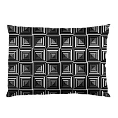 Pattern Op Art Black White Grey Pillow Case (two Sides)