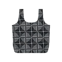 Pattern Op Art Black White Grey Full Print Recycle Bag (s)