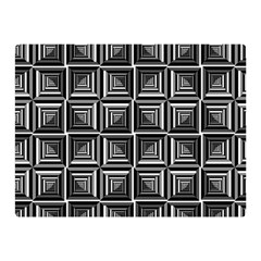 Pattern Op Art Black White Grey Two Sides Premium Plush Fleece Blanket (mini) by Ravend