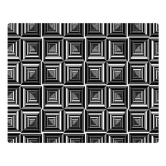 Pattern Op Art Black White Grey Two Sides Premium Plush Fleece Blanket (large) by Ravend