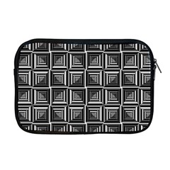 Pattern Op Art Black White Grey Apple Macbook Pro 17  Zipper Case