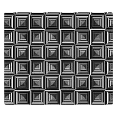 Pattern Op Art Black White Grey Premium Plush Fleece Blanket (small) by Ravend