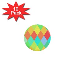 Low Poly Triangles 1  Mini Buttons (10 Pack)  by Ravend