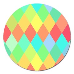 Low Poly Triangles Magnet 5  (round)