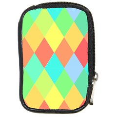 Low Poly Triangles Compact Camera Leather Case