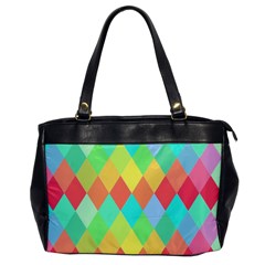 Low Poly Triangles Oversize Office Handbag