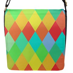 Low Poly Triangles Flap Closure Messenger Bag (s)