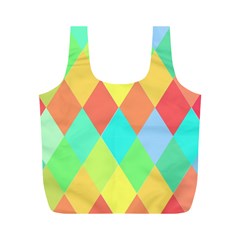 Low Poly Triangles Full Print Recycle Bag (m)