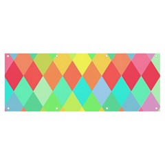 Low Poly Triangles Banner and Sign 8  x 3 