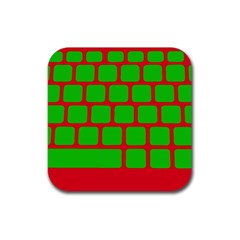 Keyboard Keys Computer Input Pc Rubber Coaster (square) by Ravend