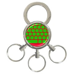 Keyboard Keys Computer Input Pc 3-ring Key Chain by Ravend