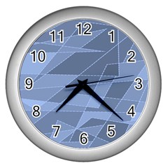 Lines Shapes Pattern Web Creative Wall Clock (silver) by Ravend