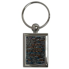 Close Up Code Coding Computer Key Chain (rectangle) by Amaryn4rt