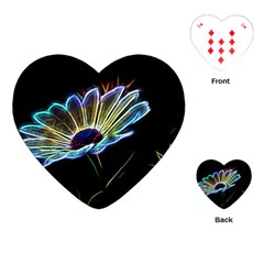 Flower Pattern Design Abstract Background Playing Cards Single Design (heart) by Amaryn4rt