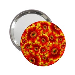 Gerbera Flowers Blossom Bloom 2 25  Handbag Mirrors by Amaryn4rt