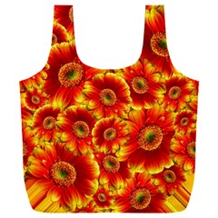 Gerbera Flowers Blossom Bloom Full Print Recycle Bag (xxl) by Amaryn4rt