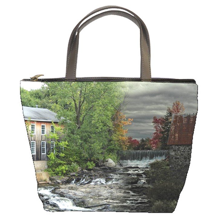 Landscape Summer Fall Colors Mill Bucket Bag