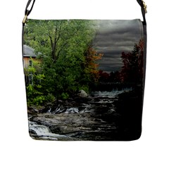 Landscape Summer Fall Colors Mill Flap Closure Messenger Bag (l) by Amaryn4rt