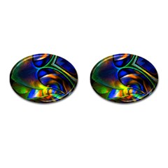 Light Texture Abstract Background Cufflinks (oval) by Amaryn4rt