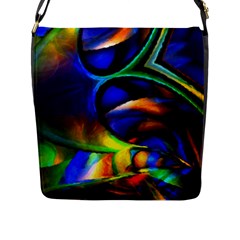 Light Texture Abstract Background Flap Closure Messenger Bag (l) by Amaryn4rt