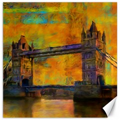 London Tower Abstract Bridge Canvas 12  X 12  by Amaryn4rt