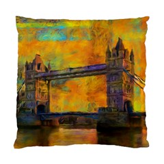 London Tower Abstract Bridge Standard Cushion Case (two Sides) by Amaryn4rt
