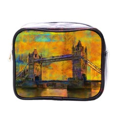 London Tower Abstract Bridge Mini Toiletries Bag (one Side) by Amaryn4rt