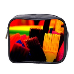 Plastic Brush Color Yellow Red Mini Toiletries Bag (two Sides)