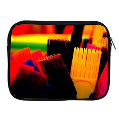 Plastic Brush Color Yellow Red Apple Ipad 2/3/4 Zipper Cases by Amaryn4rt