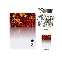 Effect Pattern Brush Red Playing Cards 54 Designs (mini)