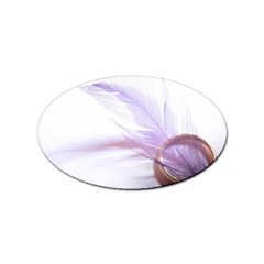 Ring Feather Marriage Pink Gold Sticker Oval (10 Pack) by Amaryn4rt