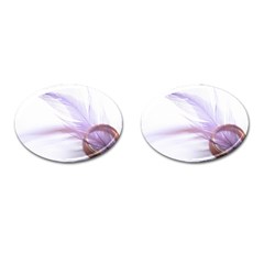 Ring Feather Marriage Pink Gold Cufflinks (oval) by Amaryn4rt