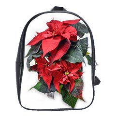 Star Of Bethlehem Star Red School Bag (large) by Amaryn4rt