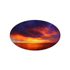 Sunset The Pacific Ocean Evening Sticker Oval (100 Pack) by Amaryn4rt