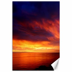 Sunset The Pacific Ocean Evening Canvas 12  X 18  by Amaryn4rt