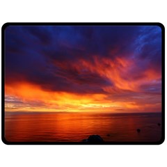 Sunset The Pacific Ocean Evening Fleece Blanket (large) by Amaryn4rt