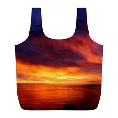 Sunset The Pacific Ocean Evening Full Print Recycle Bag (l) by Amaryn4rt