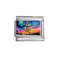 Eiffel Tower Starry Night Print Van Gogh Italian Charm (9mm) by Modalart