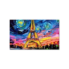 Eiffel Tower Starry Night Print Van Gogh Sticker (rectangular) by Modalart