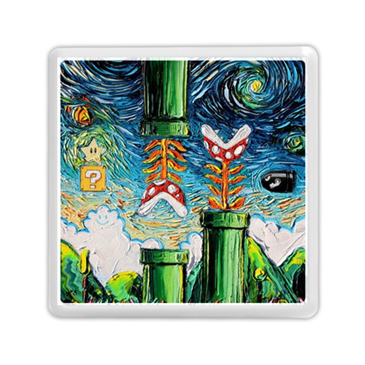 Cartoon Game Games Starry Night Doctor Who Van Gogh Parody Memory Card Reader (Square)