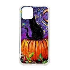 Halloween Art Starry Night Hallows Eve Black Cat Pumpkin Iphone 11 Pro 5 8 Inch Tpu Uv Print Case by Modalart