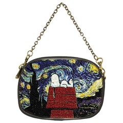 Cartoon Dog House Van Gogh Chain Purse (One Side)