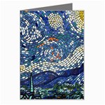 Mosaic Art Vincent Van Gogh Starry Night Greeting Card Left