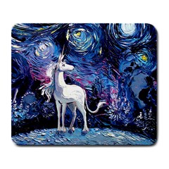 Unicorn Starry Night Print Van Gogh Large Mousepad by Modalart