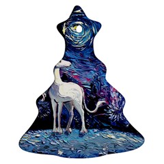 Unicorn Starry Night Print Van Gogh Ornament (christmas Tree) 