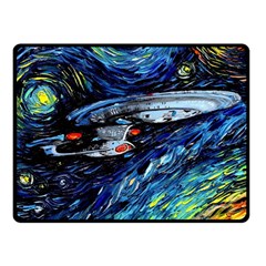 Star Ship Parody Art Starry Night Fleece Blanket (small) by Modalart