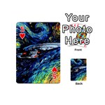 Star Ship Parody Art Starry Night Playing Cards 54 Designs (Mini) Front - Heart5